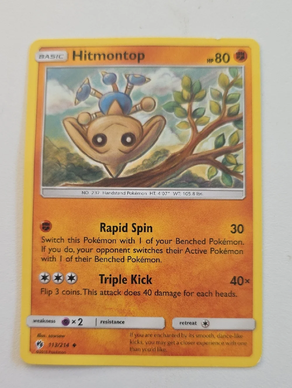 Pokemon Hitmonchan And Hitmontop Card